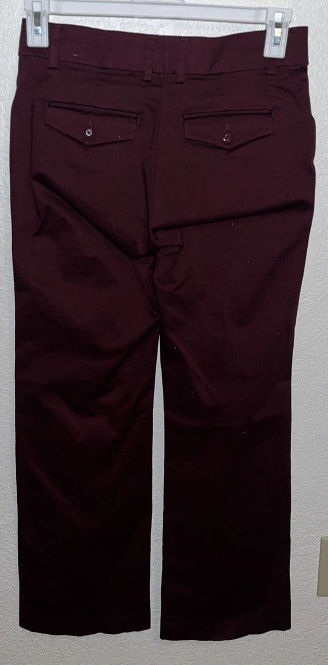 Lee Platinum Label No-Gap Waistband Dress Pants Women’s Sz 2 Short Maroon - Picture 2 of 11
